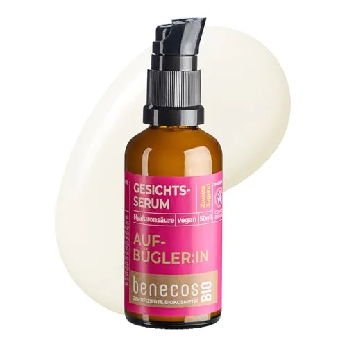 BenecosBIO Gesichtsserum - Hyaluronsäure & Cacayöl - für reife, anspruchsvolle Haut - vegan - zertifizierte Naturkosmetik - Hautverträglichkeit dermatologisch bestätigt - 50 ml