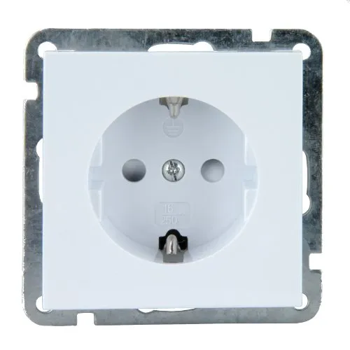 UNITEC Steckdose mit KiSi, Melbourne, Serie 702, ultraweiß