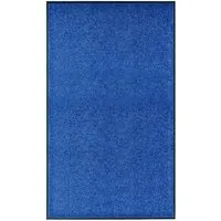 vidaXL Fußmatte Waschbar Blau 90x150 cm in blau von vidaXL