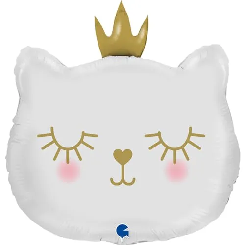 Grabo Shape Folienballon Cat Princess White | 66 cm