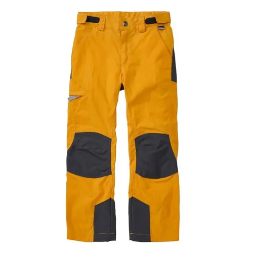 JAKO-O Kinder Outdoorhose, robust, safran, Gr. 140 - Wasser- und schmutzabweisende Kinder Outdoorhose aus gewachstem Baumwollmix. Atmungsaktiv und angenehm weich, mit verstellbarem Klettbund für perfekten Sitz und robusten Besätzen für zusätzlichen Schutz.