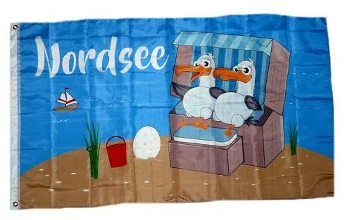 Fahne/Flagge Nordsee Möwen 90 x 150 cm