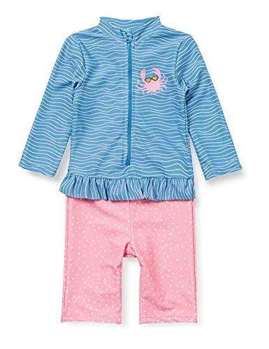 Playshoes Badeanzug in Hellblau/Rosa, Größe 98/104 von PLAYSHOES