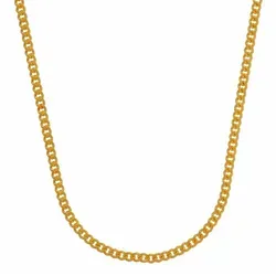 HOPLO Panzerkette Goldkette Panzerkette Länge 50cm - Breite 1,4mm - 750-18 Karat Gold, Made in Germany goldfarben