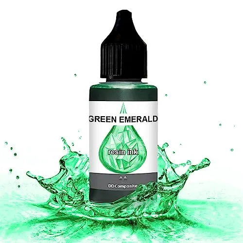 DD Composite Resin Inks Tinte Fluid Art Alkohol Ink hochkonzentriert Epoxidharz Kunst Design River Table Dish-Art, Menge:30ml, Resin Ink Color:GREEN EMERALD