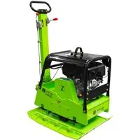 Zipper Rüttelplatte ZI-RPE330G, Benzin, 300 kg - Baumaschinen für professionelle Ausbesserungsarbeiten im Garten- und Landschaftsbau. Mit Vor- und Rücklauf sowie stabiler Handhabung. Inkl. Fahrwerk und Plattenerweiterung für optimale Leistung.