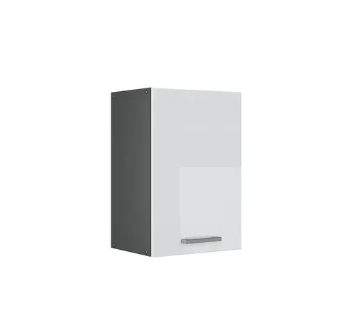 Vicco Hängeschrank R-Line in Weiß Hochglanz/Anthrazit, 40 cm - Hängeschrank für die Küche, flexibel umstellbar und erweiterbar, ideal für kreative Kochbedürfnisse mit eleganter Note.