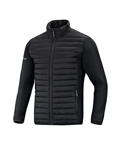 JAKO Herren Hybridjacke Premium, schwarz, XXL - Funktionsjacke mit wärmeisolierender Wattierung, ideal für aktive Männer, die Komfort und Flexibilität schätzen.