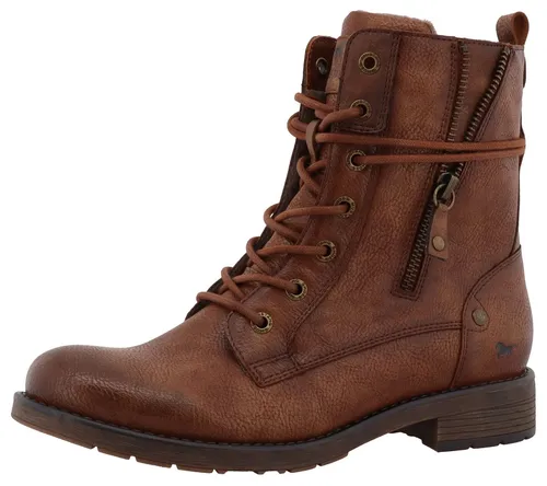 Mustang Shoes Elfi Winterstiefelette - Wanderschuhe mit Reißverschluss und Trittsicherheit, ideal für kalte Wintertage und lange Tragezeiten.