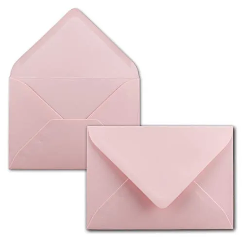 Mini Brief-Umschläge - Rosa - 5,2 x 7,6 cm - Miniatur Kuverts mit Nassklebung für Blumen-Grüße, Grußkarten, Anhänger & Geld-Geschenke - FarbenFroh by GUSTAV NEUSER 25