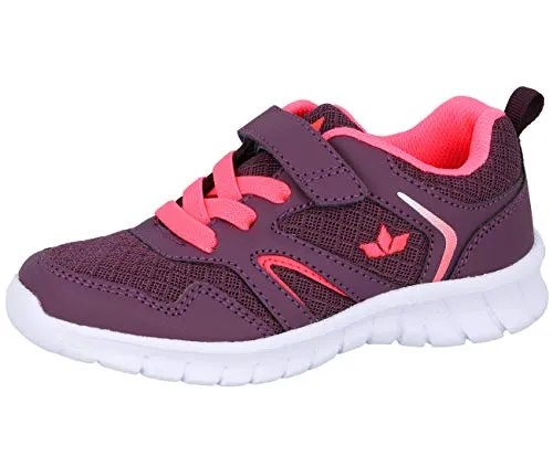 Lico Skip Vs Turnschuhe, Bordeaux Rosa, 31 EU - Sneaker mit elastischen Schnürsenkeln und Klettverschluss für optimalen Halt, ideal für aktive Kinder und bequem im Alltag.