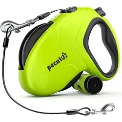 Hundeleine einziehbar 10m, Beißfest, für Hunde bis 50 kg, Grün - Erlebe Freiheit und Kontrolle mit der einziehbaren Hundeleine 10m für Hunde bis 50 kg. Robustes Design, ergonomischer Griff und 360°-Drehung für entspanntes Spazierengehen. Inklusive Kotbeutelhalter für mehr Komfort!