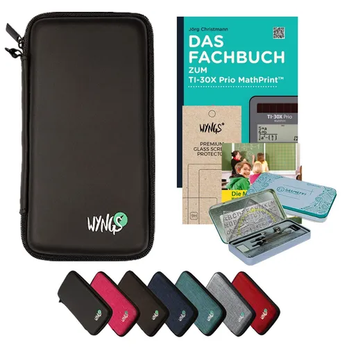 CALCUSO Zubehör Streberpaket Schwarz für TI-30X Prio MathPrint - Praktisches Zubehörpaket in Schwarz, ideal für den TI-30X Prio MathPrint. Perfekt organisiert für effizientes Lernen und optimale Nutzung des Taschenrechners.