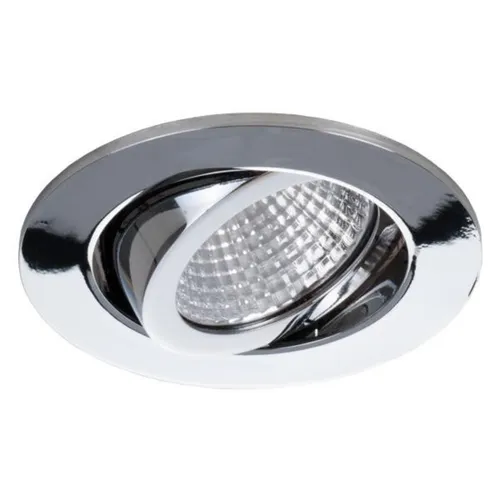 Brumberg 12261023 LED-Einbaustrahler 7W 2700K - Strahler & Spots - Chrom glänzender LED-Einbaustrahler mit 740 lm Lichtstrom, schwenkbar und ideal für eine einfache, werkzeuglose Deckenmontage.