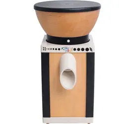 KoMo Getreidemühle KoMoMio - Schwarz - Getreidemühle mit 360-Watt-Motor für schnelles Mahlen, stufenlos einstellbarer Mahlgrad und innovatives Design aus Vollholz und Recyclingmaterial. Ideal für frisches Mehl in Haushalten.