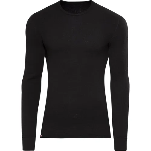 Woolpower Crewneck 200 black (S) - Funktionsunterwäsche aus 100% Merinowolle, bietet hervorragende Isolation und Wärme, selbst wenn feucht. Ideal für Outdoor-Aktivitäten bei extrem kalten Temperaturen.