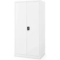 JAN NOWAK Metallschrank D600 - 185 x 90 x 60 cm in Weiß - Der JAN NOWAK Metallschrank D600 ist ideal für die strukturierte Aufbewahrung von Dokumenten und Materialien. Mit vier höhenverstellbaren Böden, robustem Stahl und einem integrierten Schloss sorgt er für Ordnung und Sicherheit in Büro und Werkstatt.