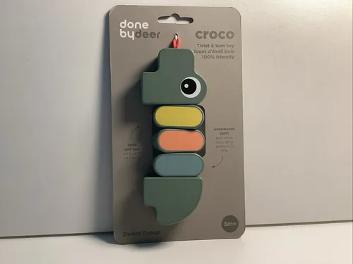 S173 Done by Deer Twist & turn toy Croco | Babyspielzeug ab 3 Monaten