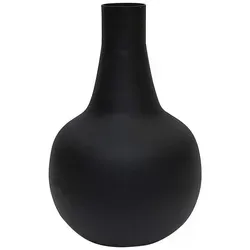 LaLe Living Vase, Schwarz, Metall, 23 cm, Dekoration, Vasen, Metallvasen