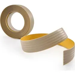 QUEST PVC Antirutsch Klebeband 35x35mm, 5m, Anti-Rutsch Streifen für Treppenstufen, Badewanne, Dusche, beige - Beige