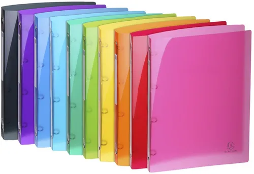 Exacompta Ringhefter 4 Ringe 15 mm Polypropylen 500µ Iderama PP A4 sortiert