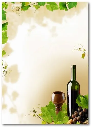 Motiv Briefpapier (Wein-5004, A4, 25 Blatt). Einseitig bedrucktes Briefpapier, sehr gut beschreibbar, für alle Drucker/Kopierer geeignet