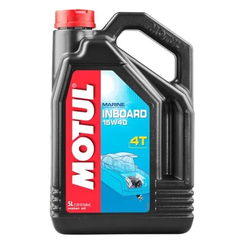 Motoröl MOTUL INBOARD 15W40 5L - Hochleistungs-Motoröl für 4-Takt Inboard-Motoren, garantiert optimalen Schutz und Leistung, ideal für den Einsatz in maritimen Anwendungen.
