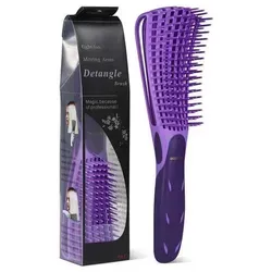 BESTOOL Lockenbürste für Naturhaar - Die BESTOOL Lockenbürste für Afro-Haare entwirrt sanft nasses und trockenes Haar. Mit ergonomischem Griff und 8 flexiblen Freiarmen für weniger Entwirrungszeit und Haarschäden. Ideal für lockige Texturen 3A bis 4C.