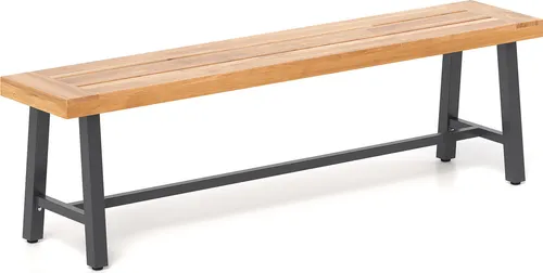 Costway Biergartenbank aus Akazienholz, 3-Personen, 160 cm in beige von Costway