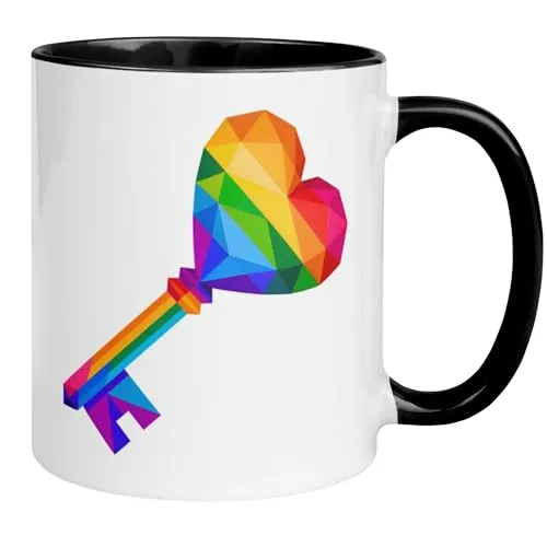 Tasse Liebe Romantik | Du bist der Schlüssel zu meinem Herzen | Romantisches Geschenk Verliebte Paare Partner Partnerin Freund Freundin Ehefrau Ehemann | Hochzeitstag Valentinstag Jahrestag