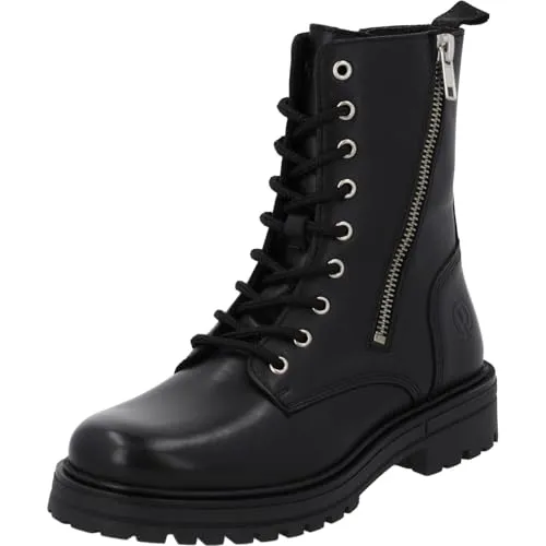 Palado Stiefeletten Mädchen Kids Giraus G – bequeme Boots Made in Portugal - leicht gefütterte Stiefel - moderne Schnürstiefel Schwarz EU38