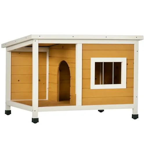 PawHut Hundehütte Tannenholz