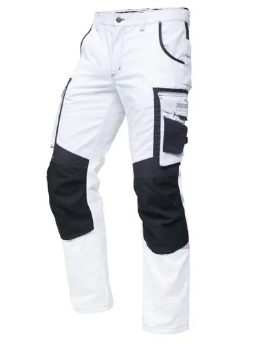 PUMA Workwear Precision X Arbeitshose für Herren - Premium Bundhose mit Taschen und verstärkten Knien - Arbeitshosen für Handwerk und Bau, ausgestattet mit 6 Taschen, verstärkten Kniepartien und feuchtigkeitsabweisendem Mischgewebe für maximale Bewegungsfreiheit und Langlebigkeit.