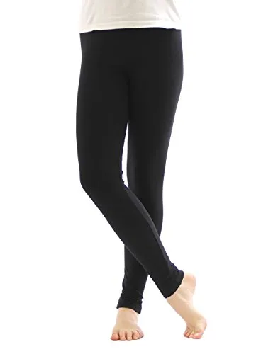 YESET Thermo Leggings Leggins Hose lang aus Baumwolle Fleece warm dick weich schwarz XXL