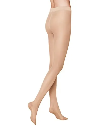KUNERT Cotton Sole Strumpfhose, transparente Feinstrumpfhose Damen 20 den Optik, mattierte Nylonstrumpfhose (hautfarben), Menge: 1 Stück, 48 (Herstellergröße: 48/50)