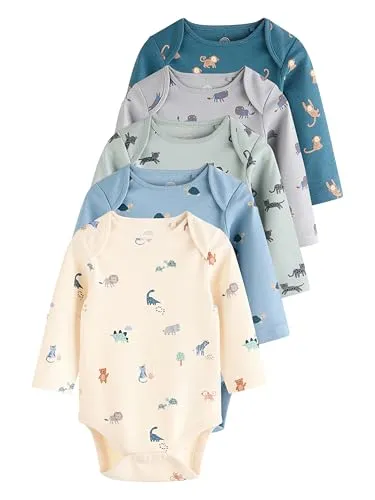 NEXT Baby Jungen Bodysuits im 5er-Pack Türkisblau 56-62