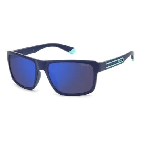 POLAROID PLD 2158/S Sonnenbrille, Mattblau, 58 für Herren, blau (matte blue), 58