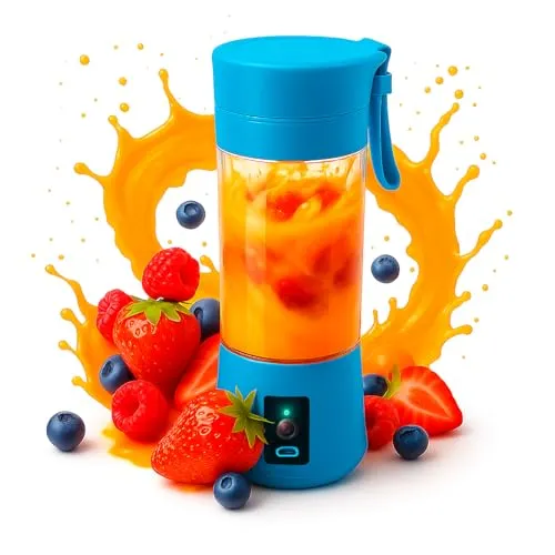 OcioDual Tragbarer Mixer to Go, Mixer Smoothie Maker, Blender fur Milchshakes, Cocktails, Proteinshakes, Smoothie Maker to Go 380Ml, Blender Wiederaufladbar über USB-C, Liquidizer