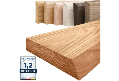 Produktbild LAMO Manufaktur Wandregal Pure 40 cm – Komplett-Set aus Massivholz