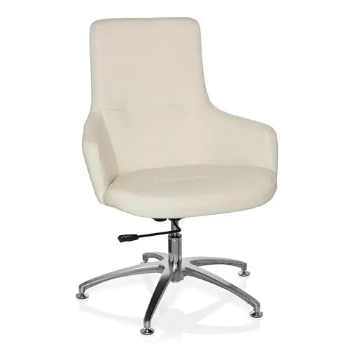 hjh OFFICE Loungesessel SHAKE 300 - Trendiger Kunstlederstuhl mit Armlehnen - Bürostühle der anderen Art! Der SHAKE 300 verbindet modernes Design mit hohem Sitzkomfort und macht Ihr Büro zum Entspannungsort.