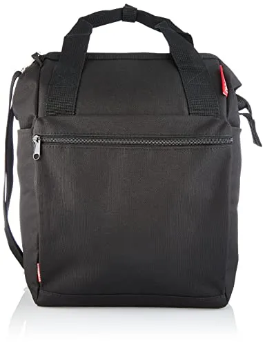 KLICKfix Fahrrad Tasche Roomy GT Schwarz - Fahrradtaschen mit Tragegriff und Schultergurt, ideal für sicheren Transport und Sichtbarkeit dank Reflektor.