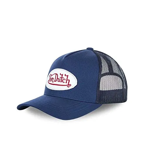 Von Dutch Trucker Cap - BASIC Baseball Mesh - Trucker Caps, klassische Von Dutch Cap mit gebogenem Schirm und verstellbarem Druckknopf-Verschluss für optimalen Sitz, ideal für stylische Outfits.