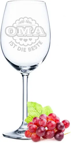 GRAVURZEILE Rotweinglas Leonardo Weinglas mit Gravur - Oma ist die Beste, Glas, graviertes Geschenk für Oma