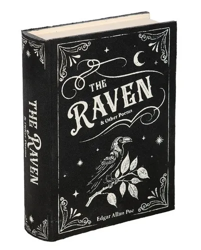 Horror-Shop Dekofigur Mystery Raven Aufbewahrungsbox in Buchform 21 cm