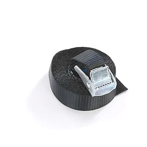 Spanngurt Zurrgurt mit Klemmschloss | 2,5 m bis 250 kg / 250 daN | 1-TLG schwarz | 25 mm Gurtbreite | Schnellverschluss