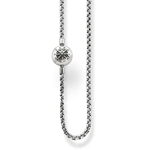 Thomas Sabo Damenkette Block kk0002 – 001-12-l90 Silber geschwärzt 90 cm - Hochwertige Kette aus 925er Sterlingsilber, perfekt kombinierbar mit Thomas Sabo Charms und Armbändern. Ideal als individuelles Geschenk für besondere Anlässe.