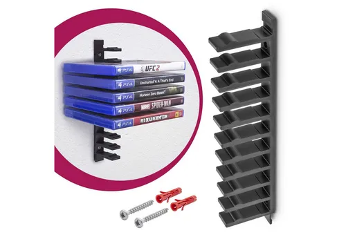 Mobilefox Media-Regal Floating Wandhalterung Blu Ray Halter passend für Sony PS4 PS5