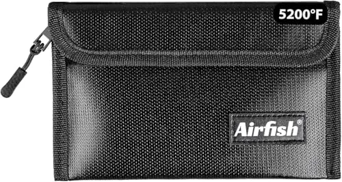 Feuerfeste Tasche: 20,3 x 12,7 cm, Schwarz, 1pcs, 1 x Geldtasche, schwarz