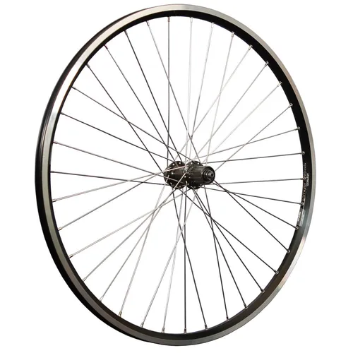 Zoll Fahrrad Hinterrad Hohlkammer geöst Shimano FH-QC300 7-11 fach QR schwarz 28