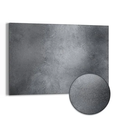 DEQORI Metall Magnettafel 60x40 cm - Betonstruktur Design - Magnettafel für alle Magnete, hochwertiges Metall, einfach montierbar, verleiht deiner Einrichtung eine individuelle Note.